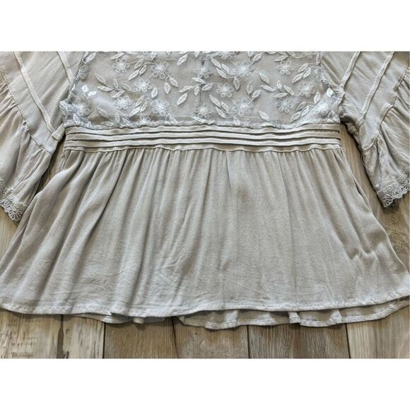 POL gray, shabby chic blouse, size S - Picture 10 of 11